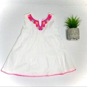𝅺carter’s Boho Embroidered Ruffle Tiered Dress